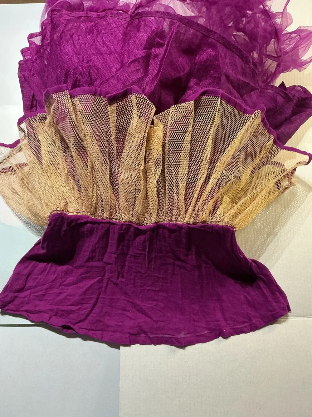 Fashion Totz Purple Ruffle Tulle Infant Pageant Cupcake Dress 9M 12M